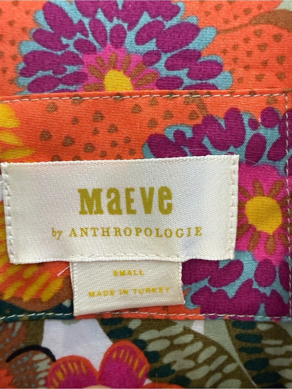 Maeve by Anthropologie Floral Tiered Midi Shirt Dress Small - Picture 3 of 3